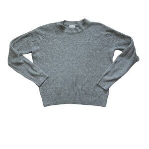 Market & Spruce Basic Gray Long Sleeve Sweater